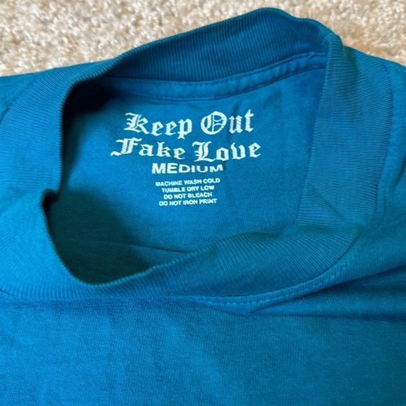 Keep Out Fake Love TEAL FLORIDA T-SHIRT - Picture 5 of 7